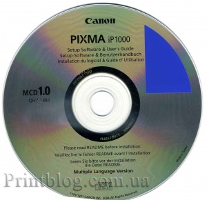 Установочный диск Canon Pixma IP1000