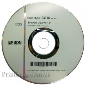 Оригинальный диск с драйверами и ПО от Epson Stylus SX130