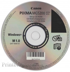 Оригинальный диск с драйверами и ПО Canon Pixma MG5240