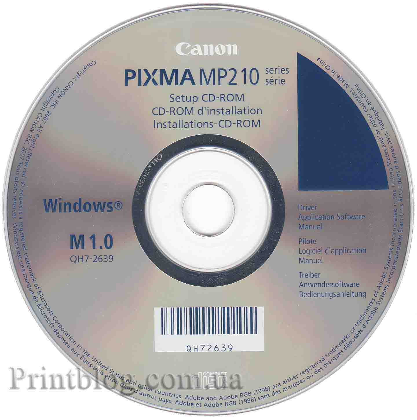 Драйвер принтера canon pixma mp210 скачать
