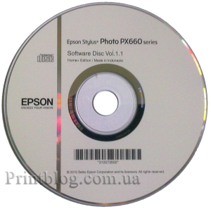 Установочный диск Epson Stylus Photo PX660
