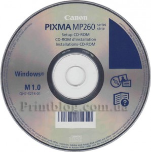 Установочный диск Canon Pixma MP260