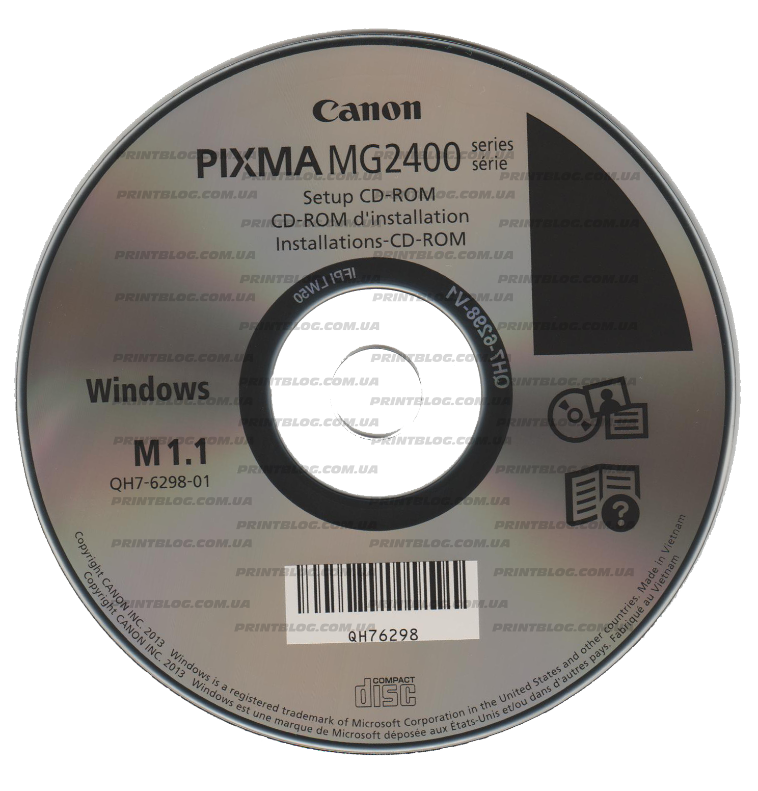 Диск с драйверами Canon Pixma MG2440