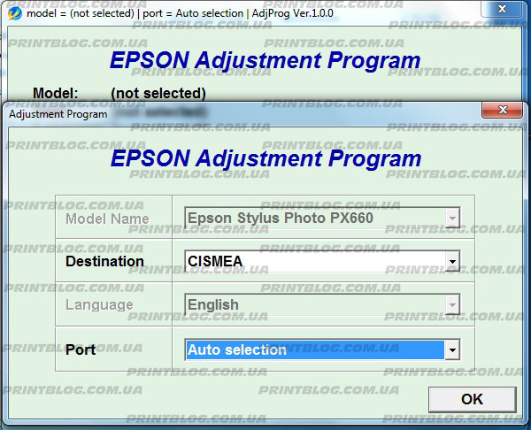 Adjustment program Epson Stylus Photo PX660. Безлимитный сброс памперса Epson Stylus Photo PX660.